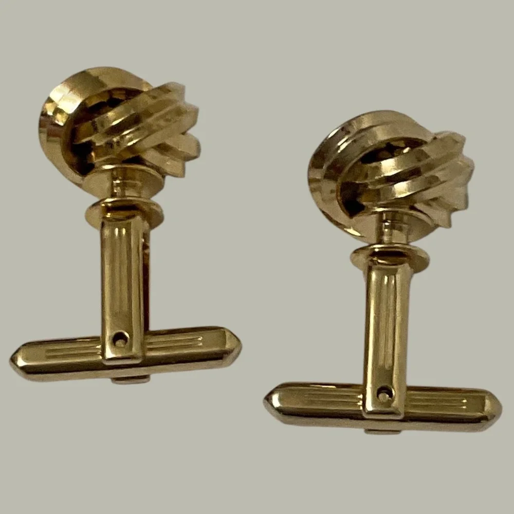 Hickok Cufflinks Mens OS Gold Love Knot Vintage USA